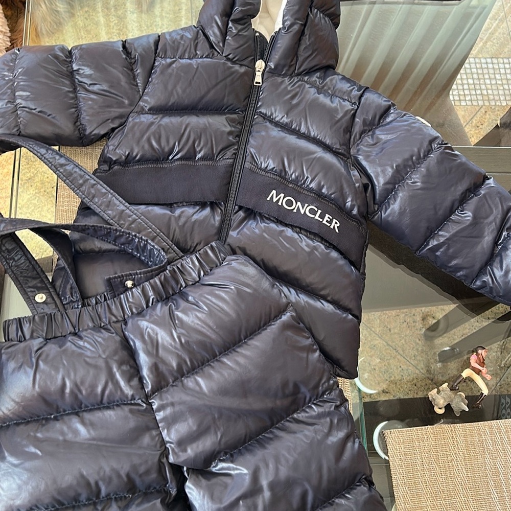 Moncler Navy Puffer Jacket and Pants Set